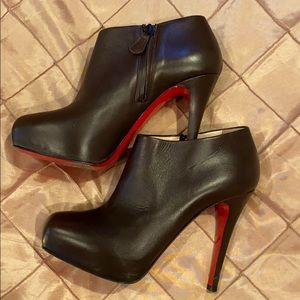 Christian brown booties, 37.5